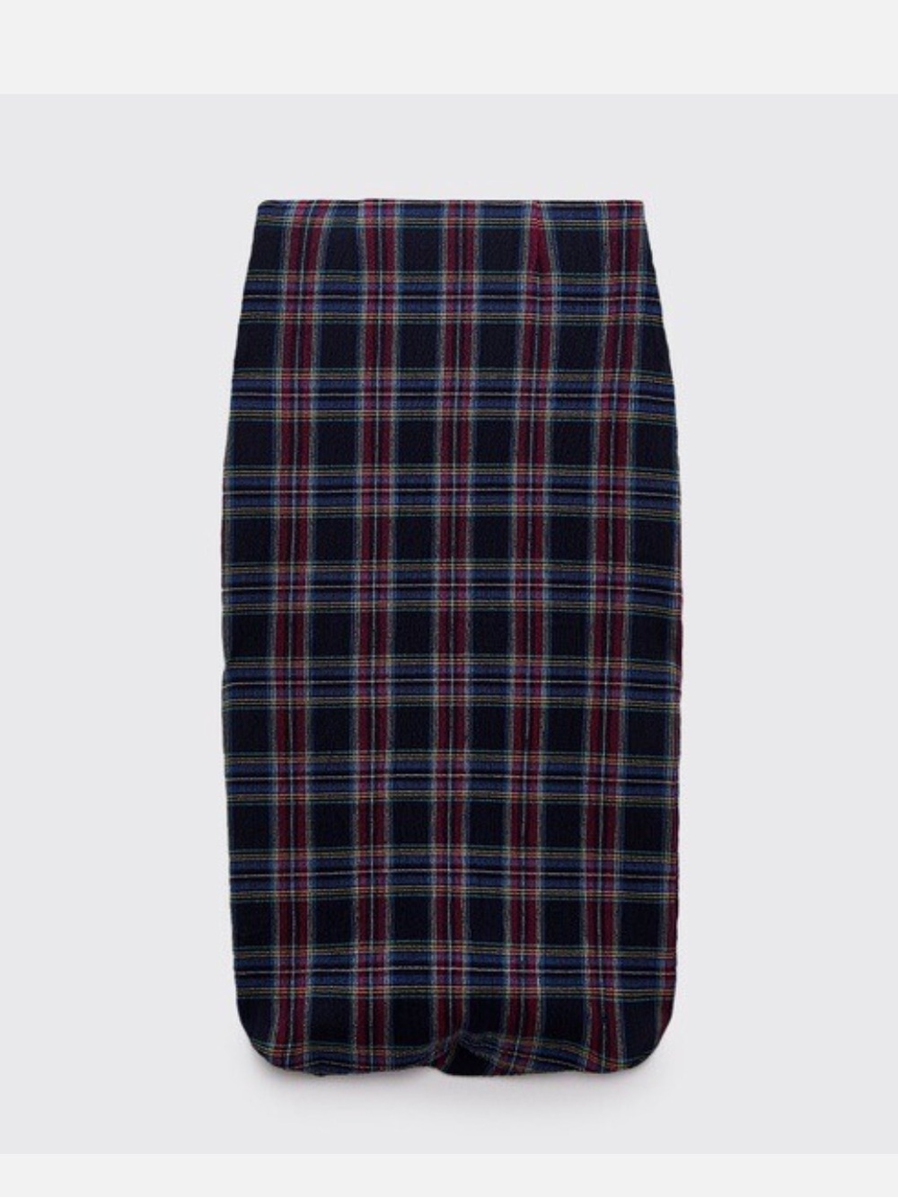 Zara Womens Plaid Midi Pull On Bubble Skirt, Size Medium